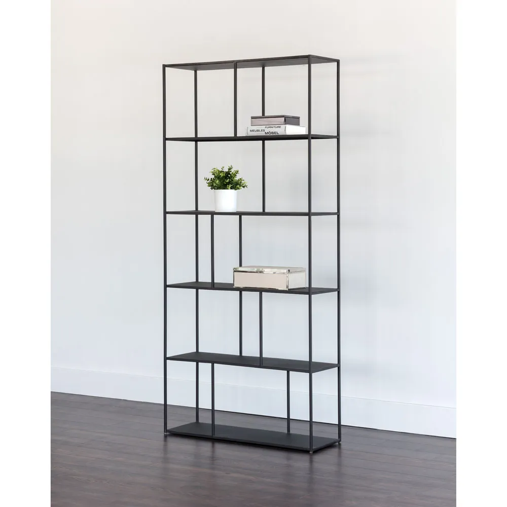 Cantrell 5 Tier Display Case - Matte Black, Iron
