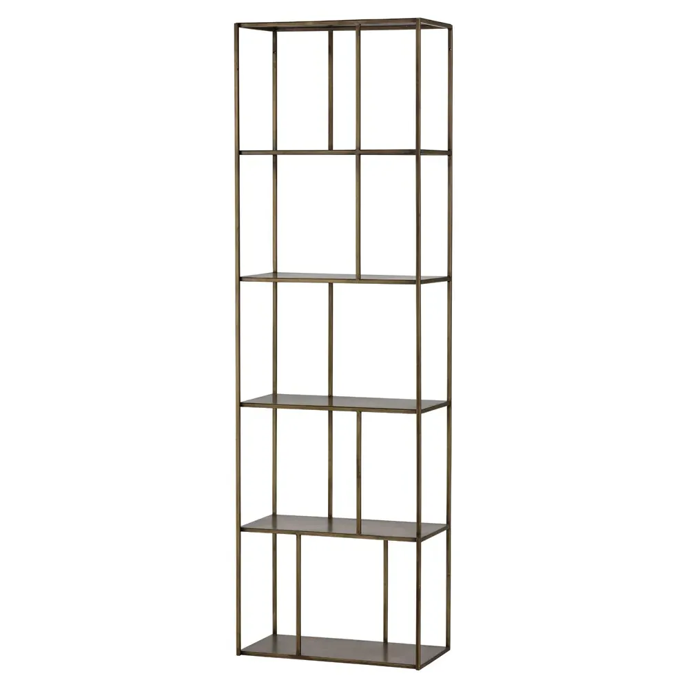Cantrell 5 Tier Single Display Case - Antique Brass, Iron image
