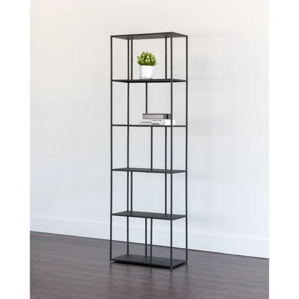 Cantrell 5 Tier Single Display Case - Matte Black, Iron
