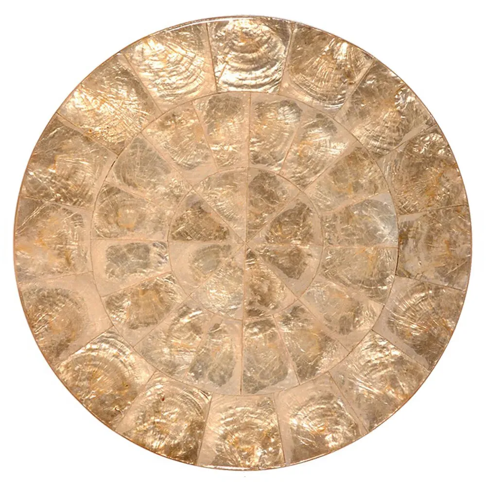 Capiz Round Shell Placemat Set of 4 - Champagne image