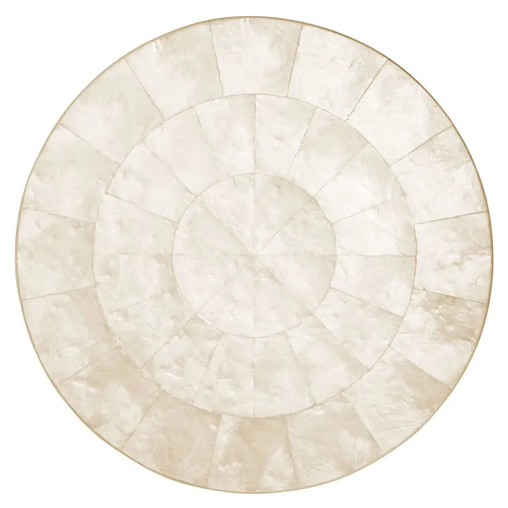 Capiz Round Shell Placemat Set of 4 - Ivory