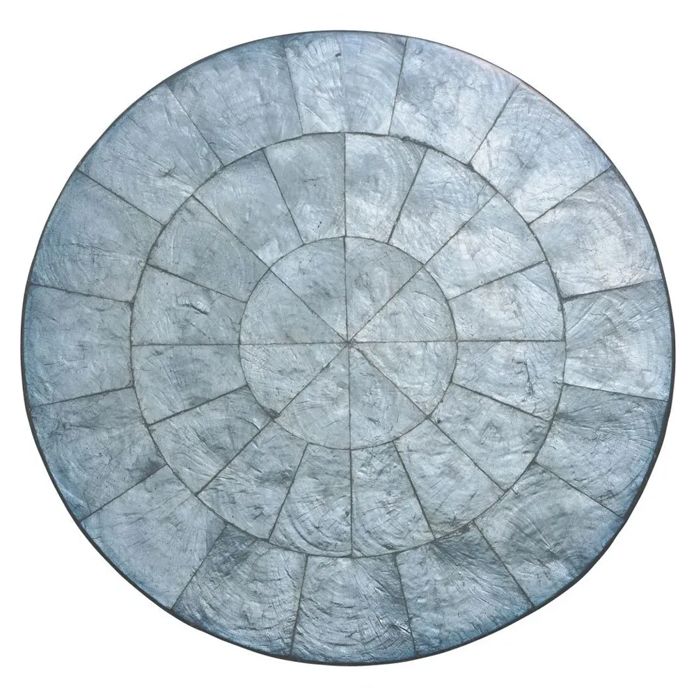 Capiz Round Shell Placemat Set of 4 - Periwinkle