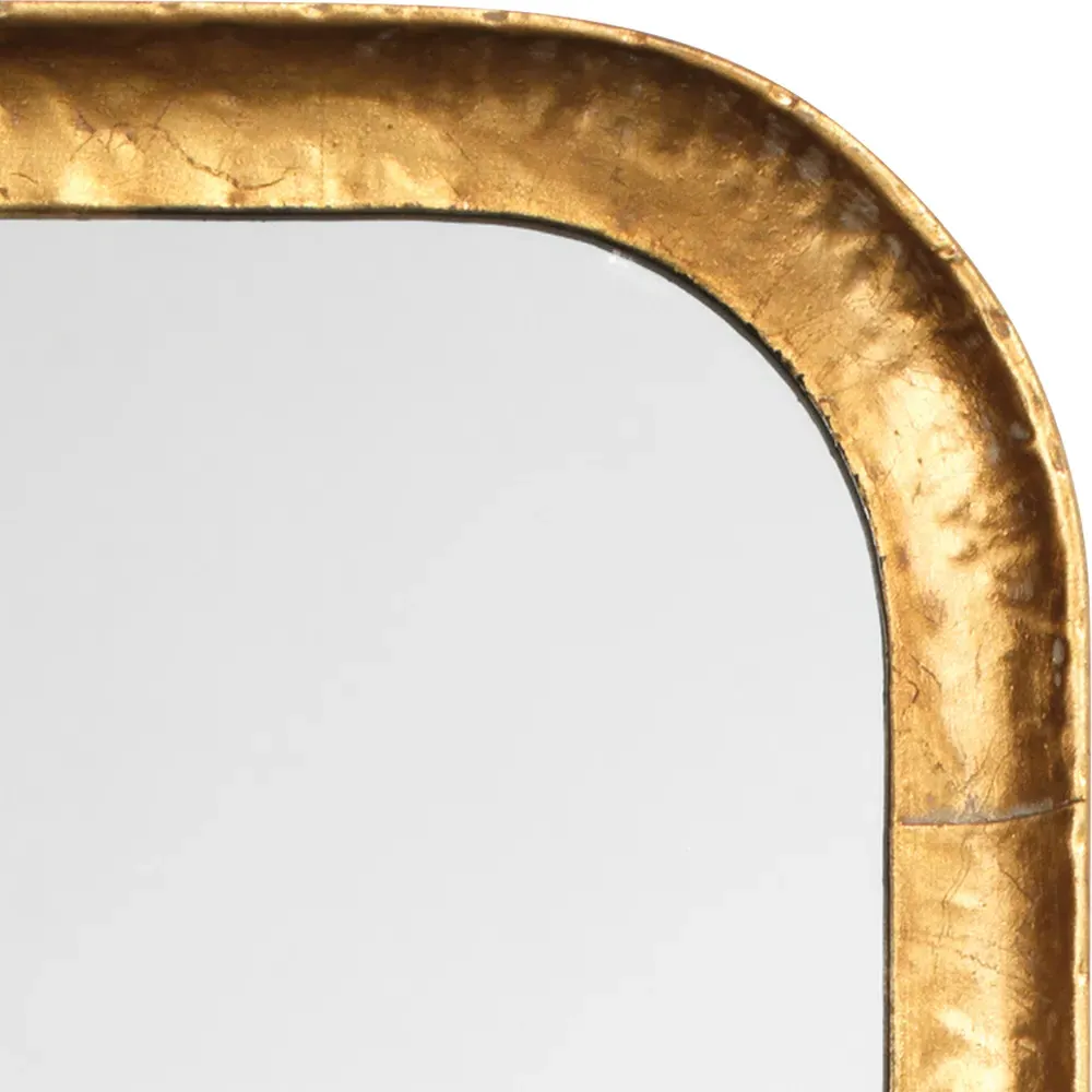 Capri Rectangular Wall Mirror - Gold Leaf, Iron