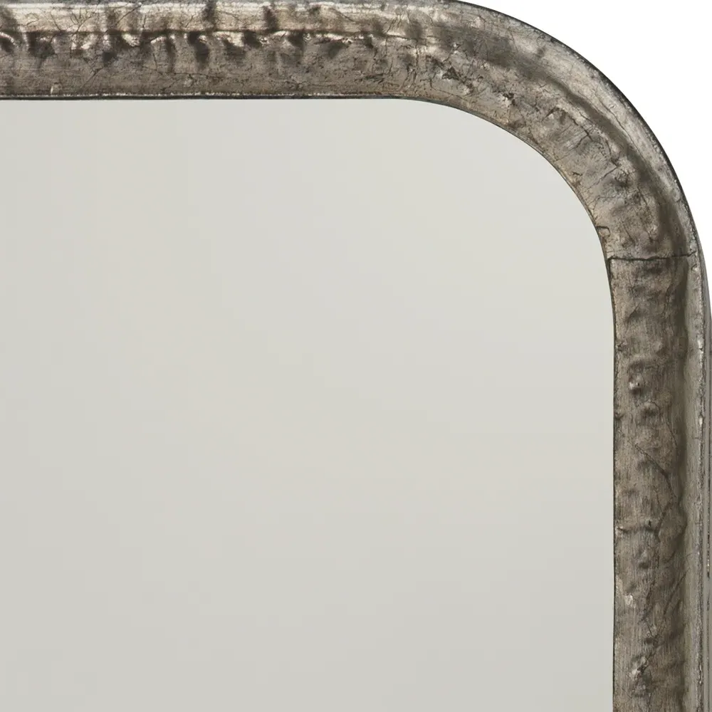 Capri Rectangular Wall Mirror - Silver Leaf, Iron