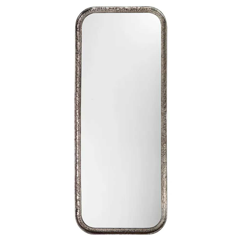 Capri Rectangular Wall Mirror - Silver Leaf, Iron