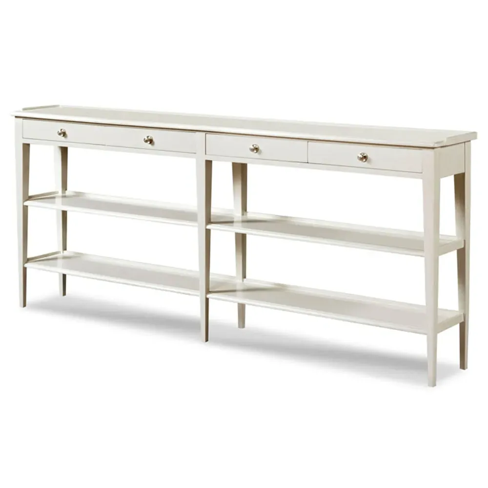 Captiva Console Table - Carrara White, Hardwood image