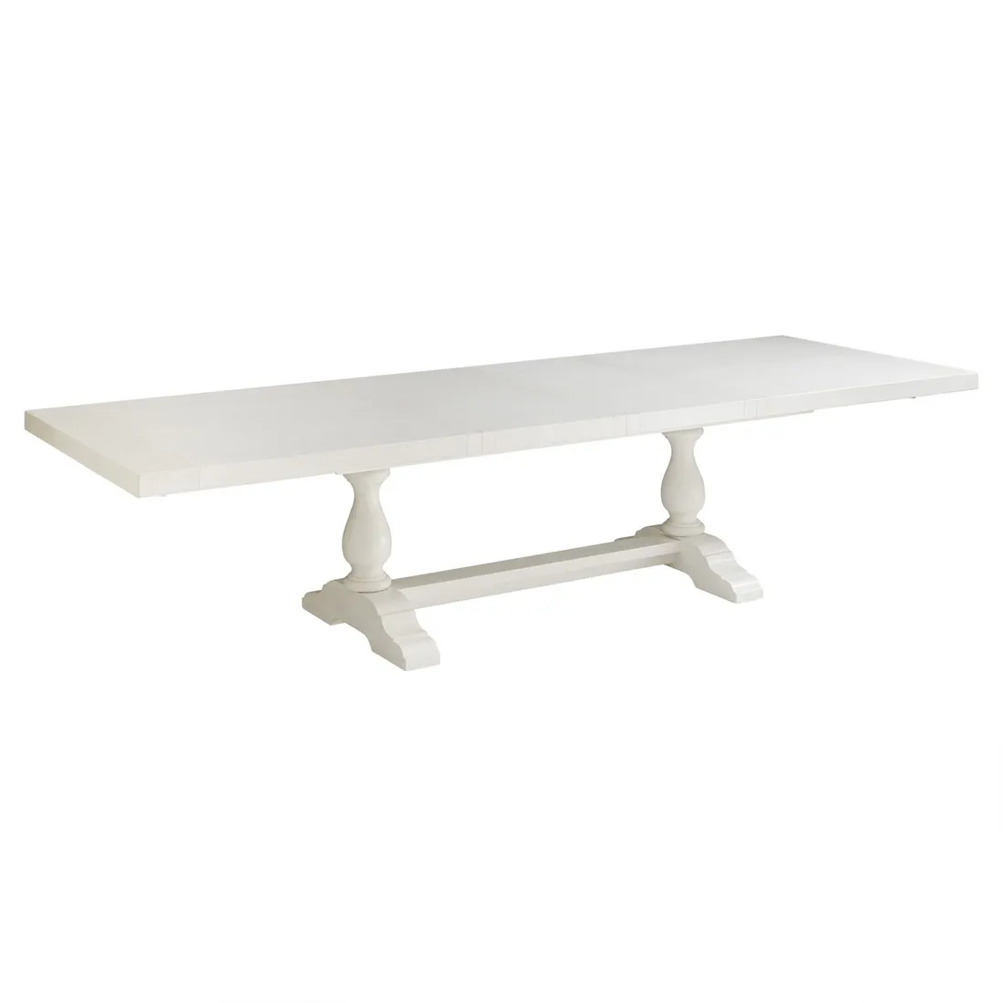 Captiva Extendable Rectangular Dining Table - White, Mahogany