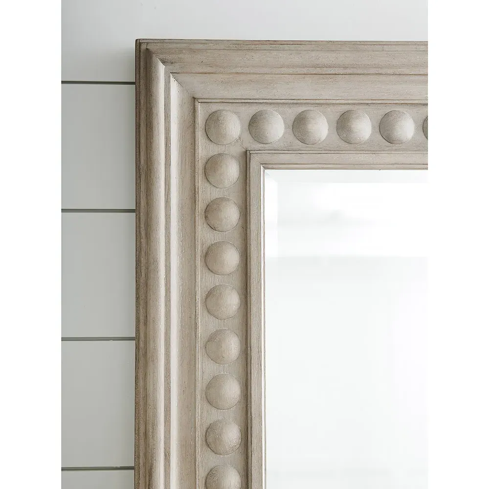 Carbon Floor Mirror - Warm Taupe, Hickory Wood