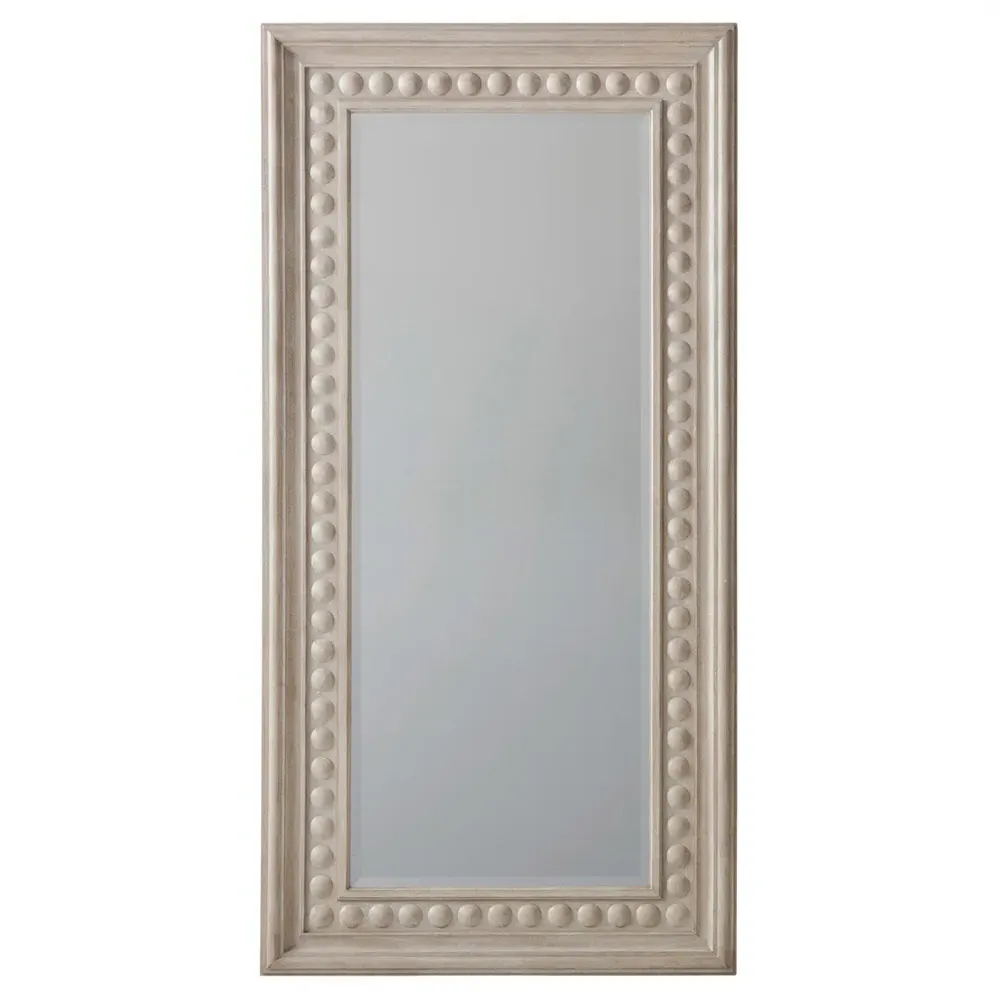 Carbon Floor Mirror - Warm Taupe, Hickory Wood