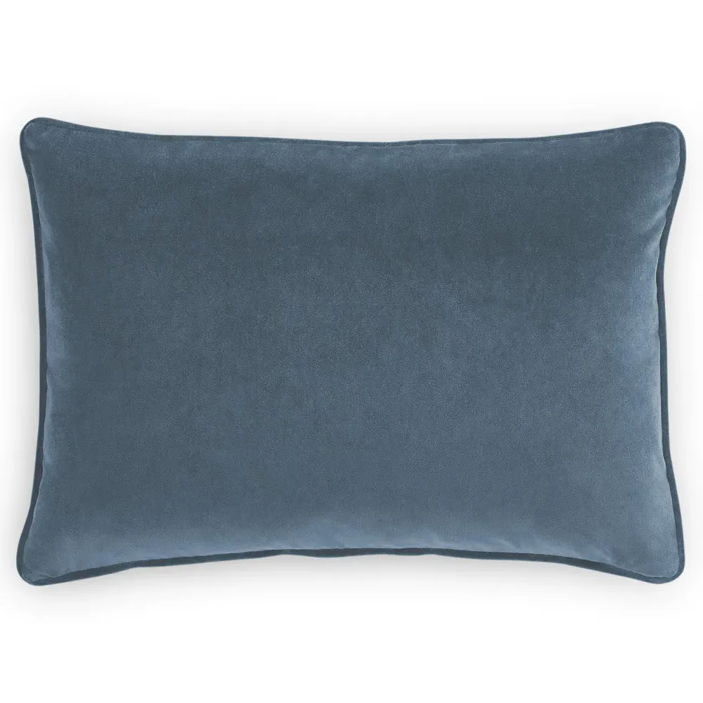 Carina Lumbar Pillow - Blue Dusk, Performance Velvet
