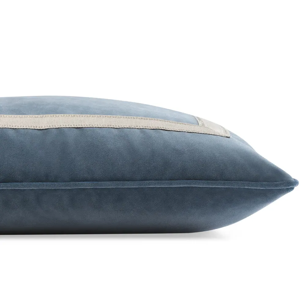 Carina Lumbar Pillow - Blue Dusk, Performance Velvet