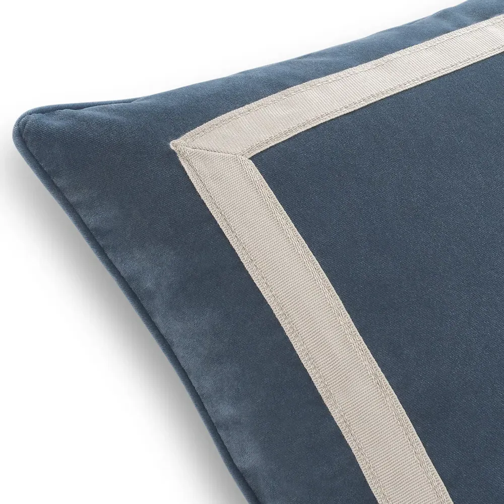 Carina Lumbar Pillow - Blue Dusk, Performance Velvet
