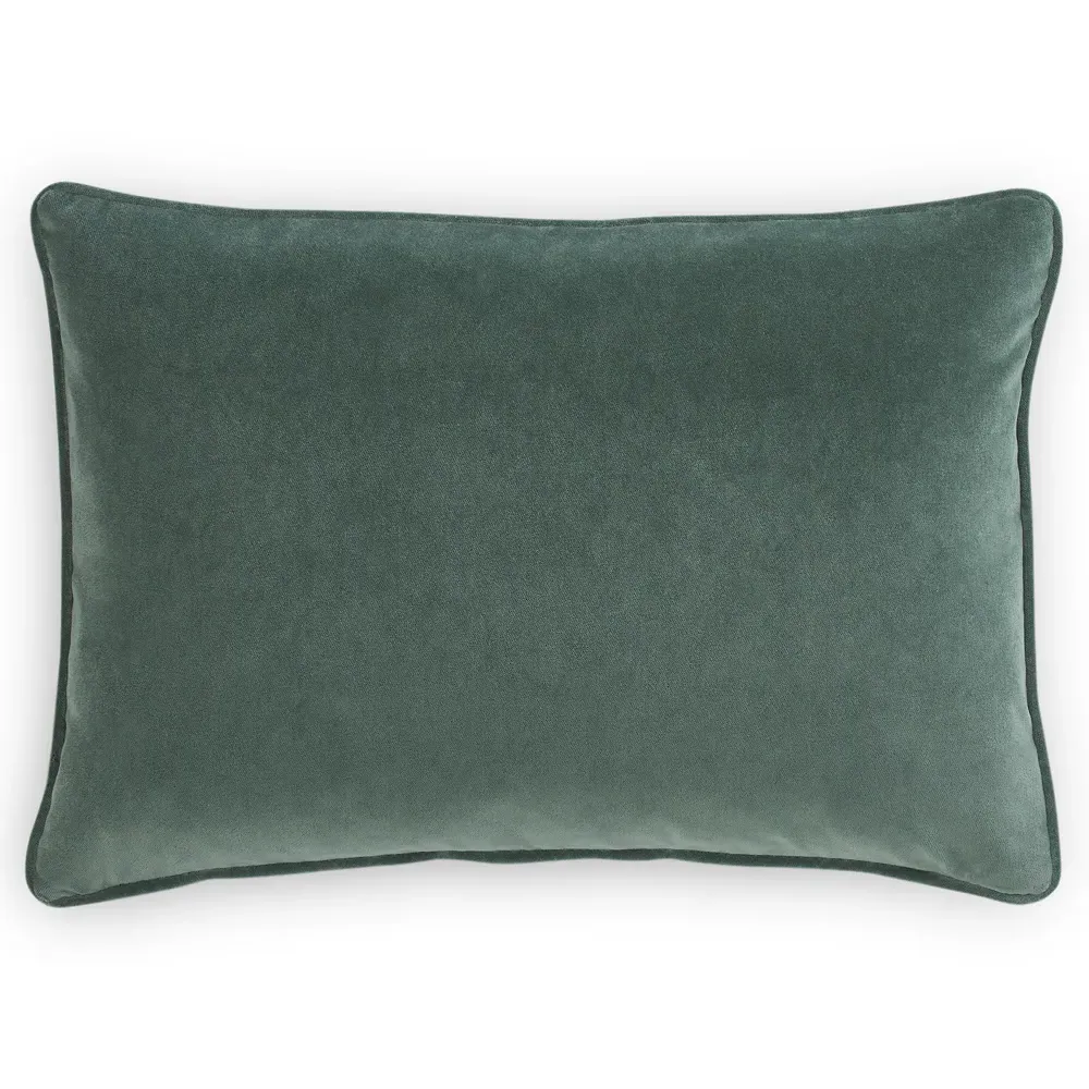 Carina Lumbar Pillow - Stone Pine, Performance Velvet