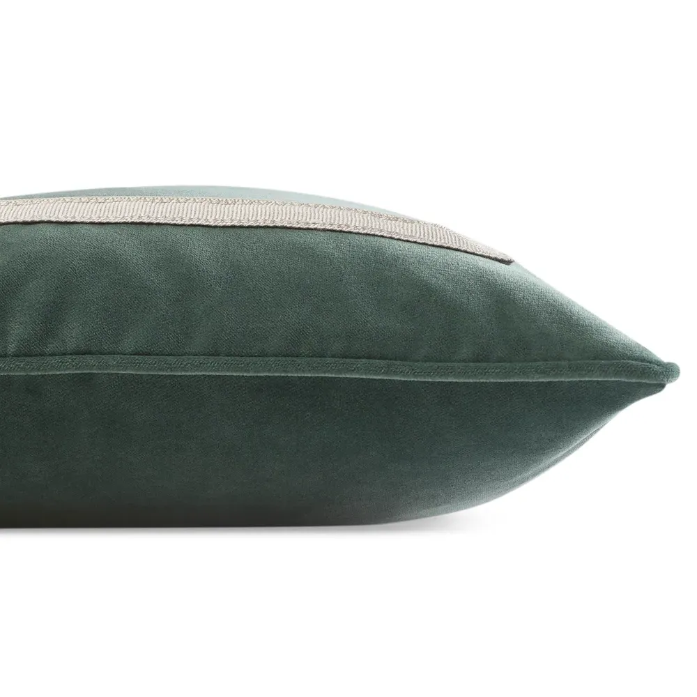 Carina Lumbar Pillow - Stone Pine, Performance Velvet