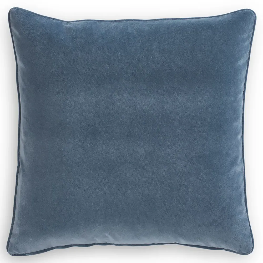Carina Square Throw Pillow - Blue Dusk, Performance Velvet