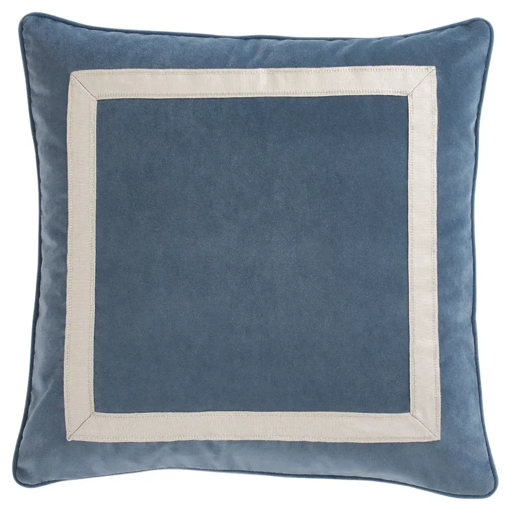 Carina Square Throw Pillow - Blue Dusk, Performance Velvet image