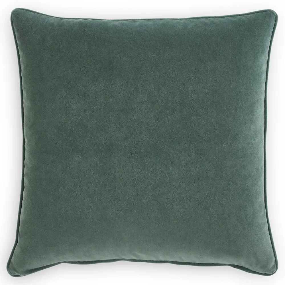 Carina Square Throw Pillow - Stone Pine, Performance Velvet