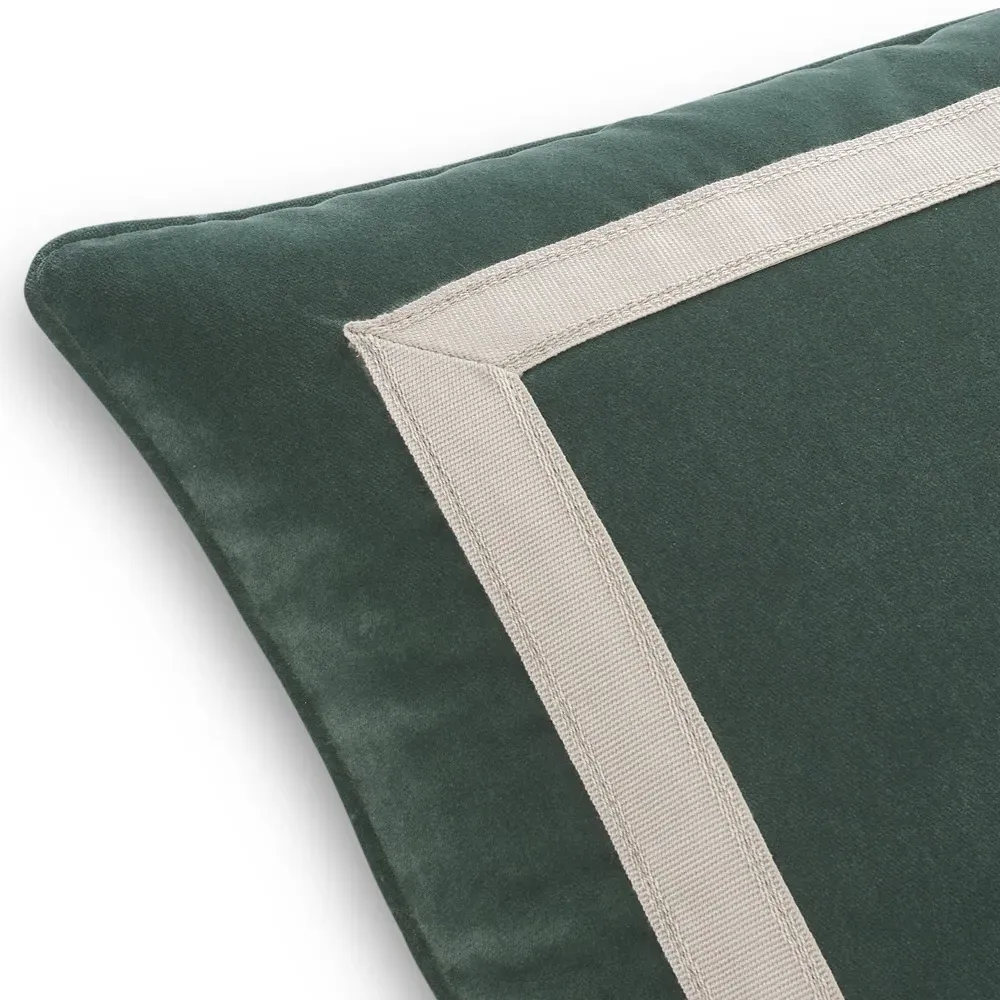 Carina Square Throw Pillow - Stone Pine, Performance Velvet
