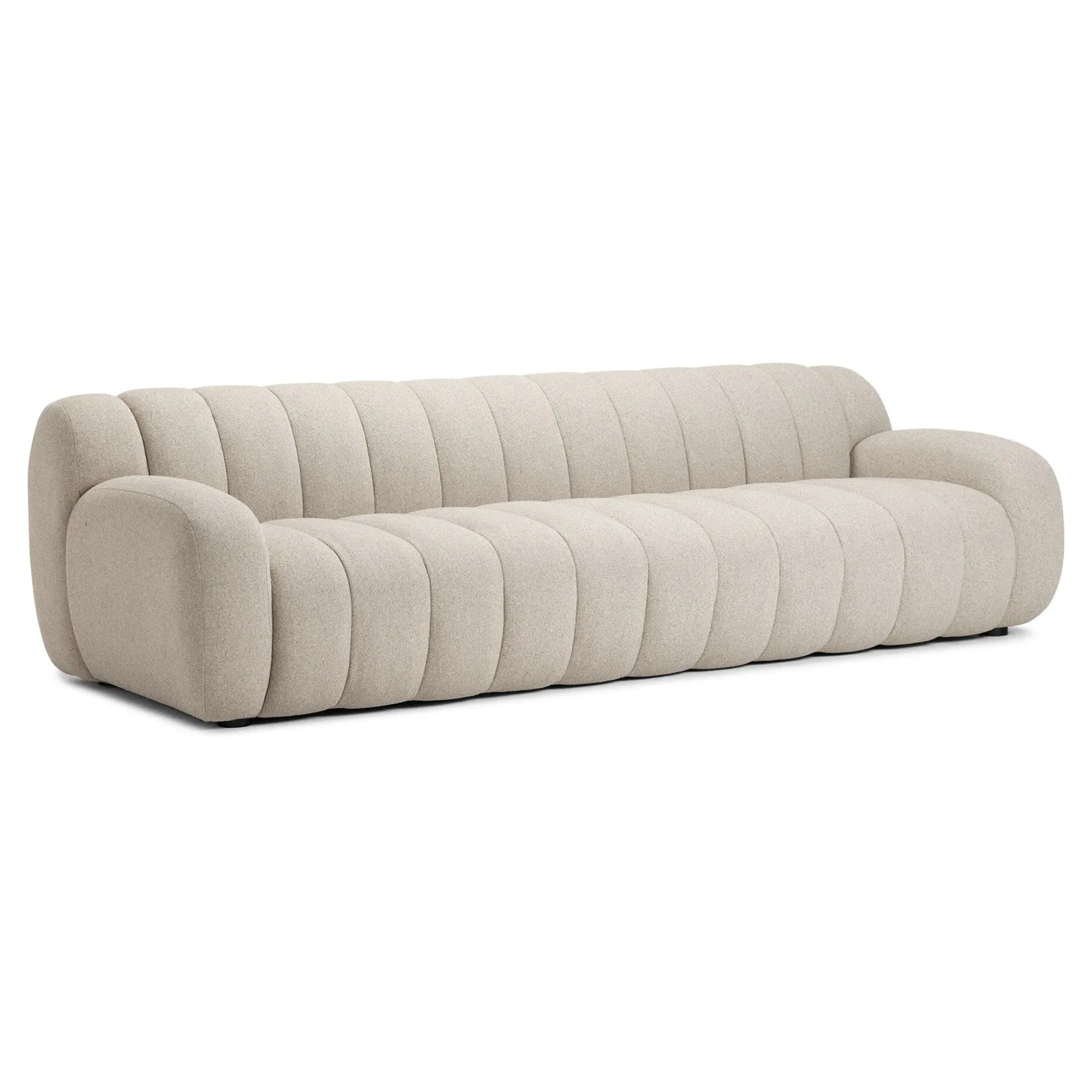 Carina Tufted Sofa - Flax, Performance Fabric