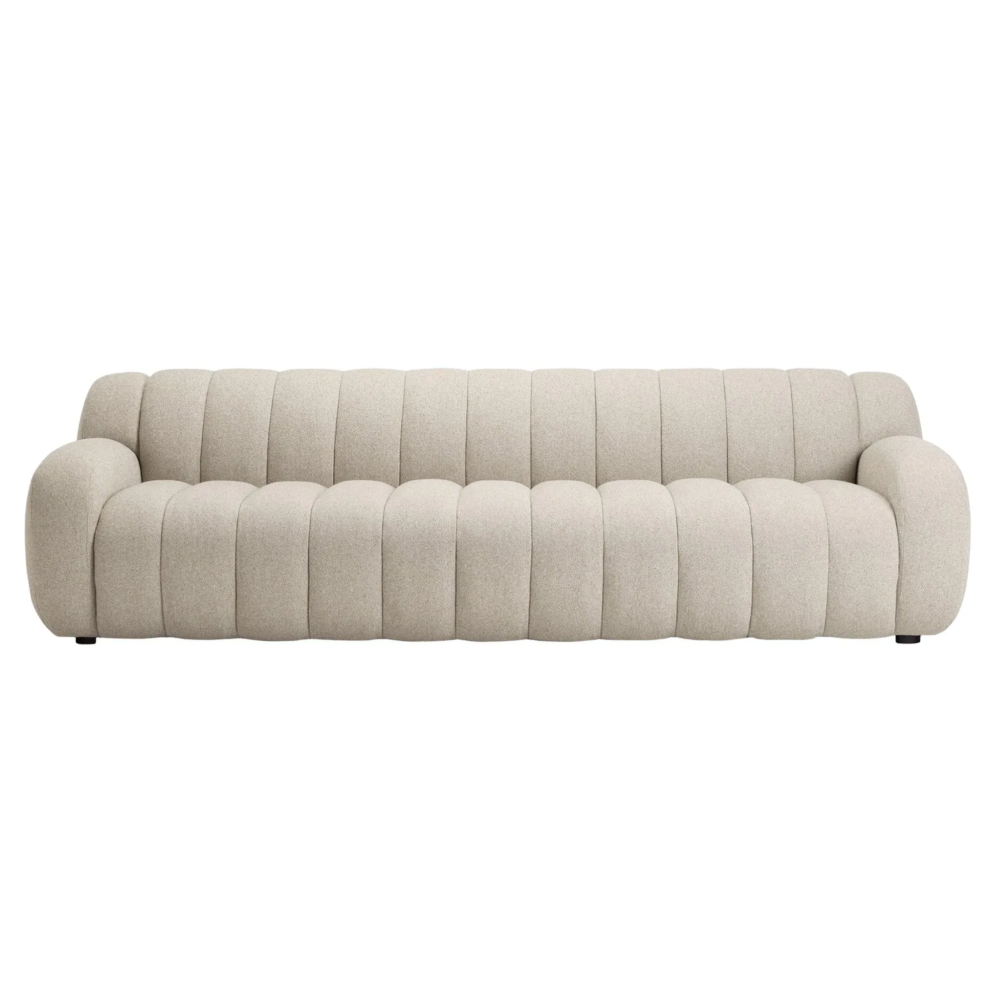 Carina Tufted Sofa - Flax, Performance Fabric