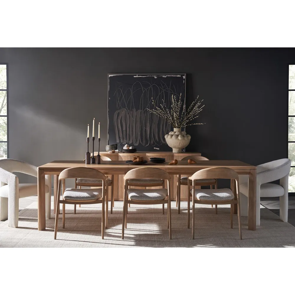 Carl Extendable Dining Table - Brown, Oak