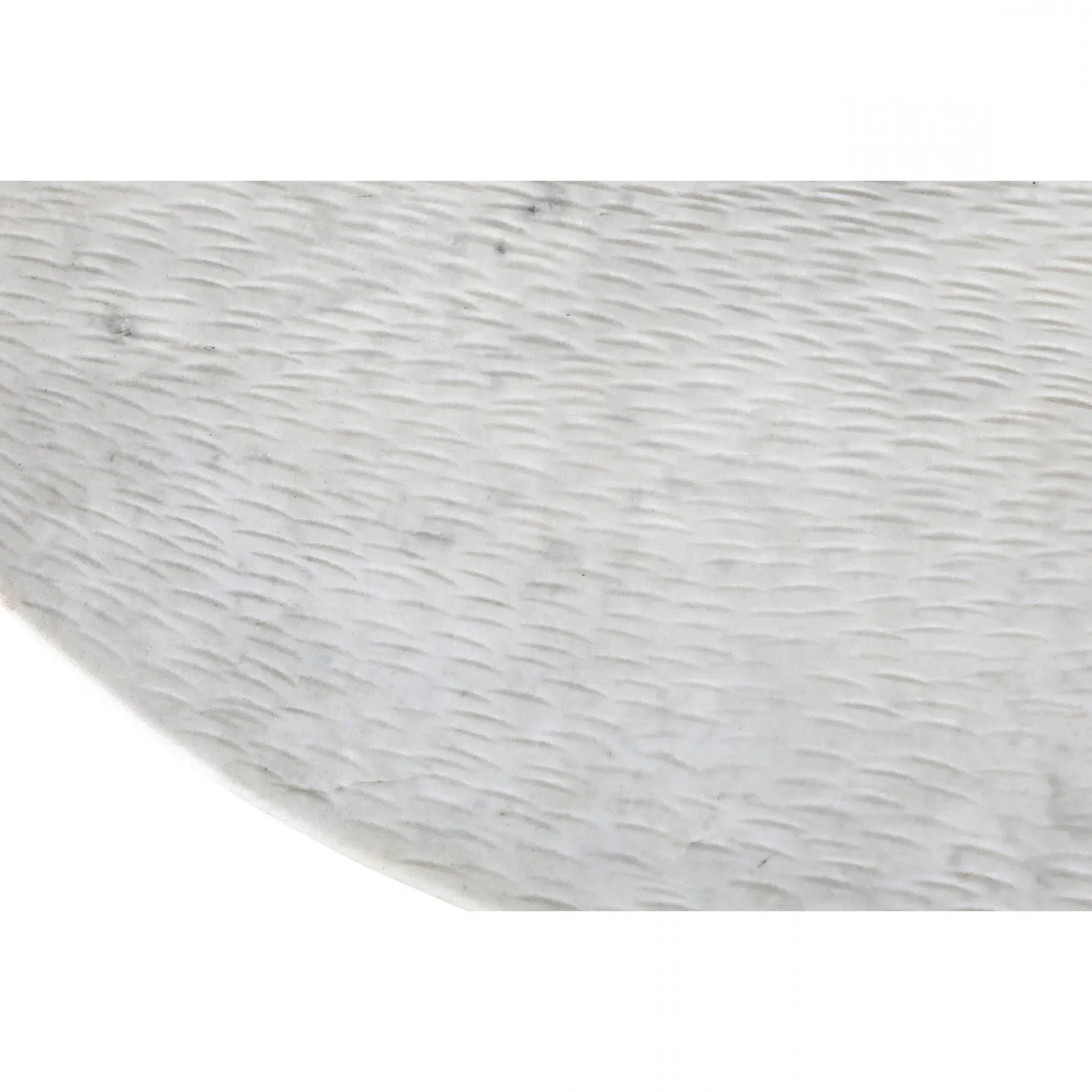 Carl Round Coffee Table - White, Marble