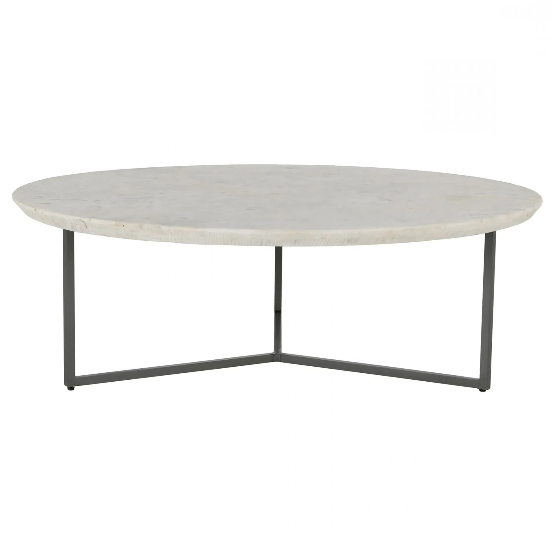 Carl Round Coffee Table - White, Marble image