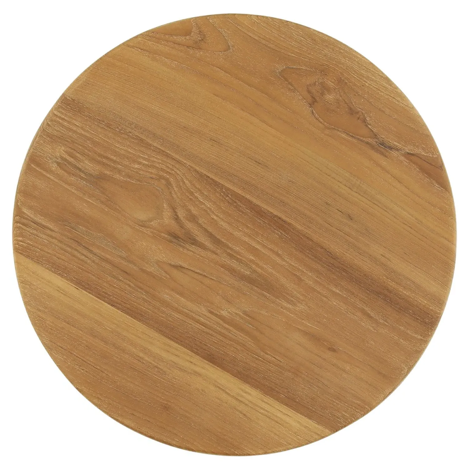 Carla Coastal Beach Outdoor Side Table - Brown, Teak