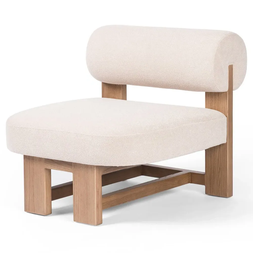 Carlo Occasional Chair - Cream, Ash Wood