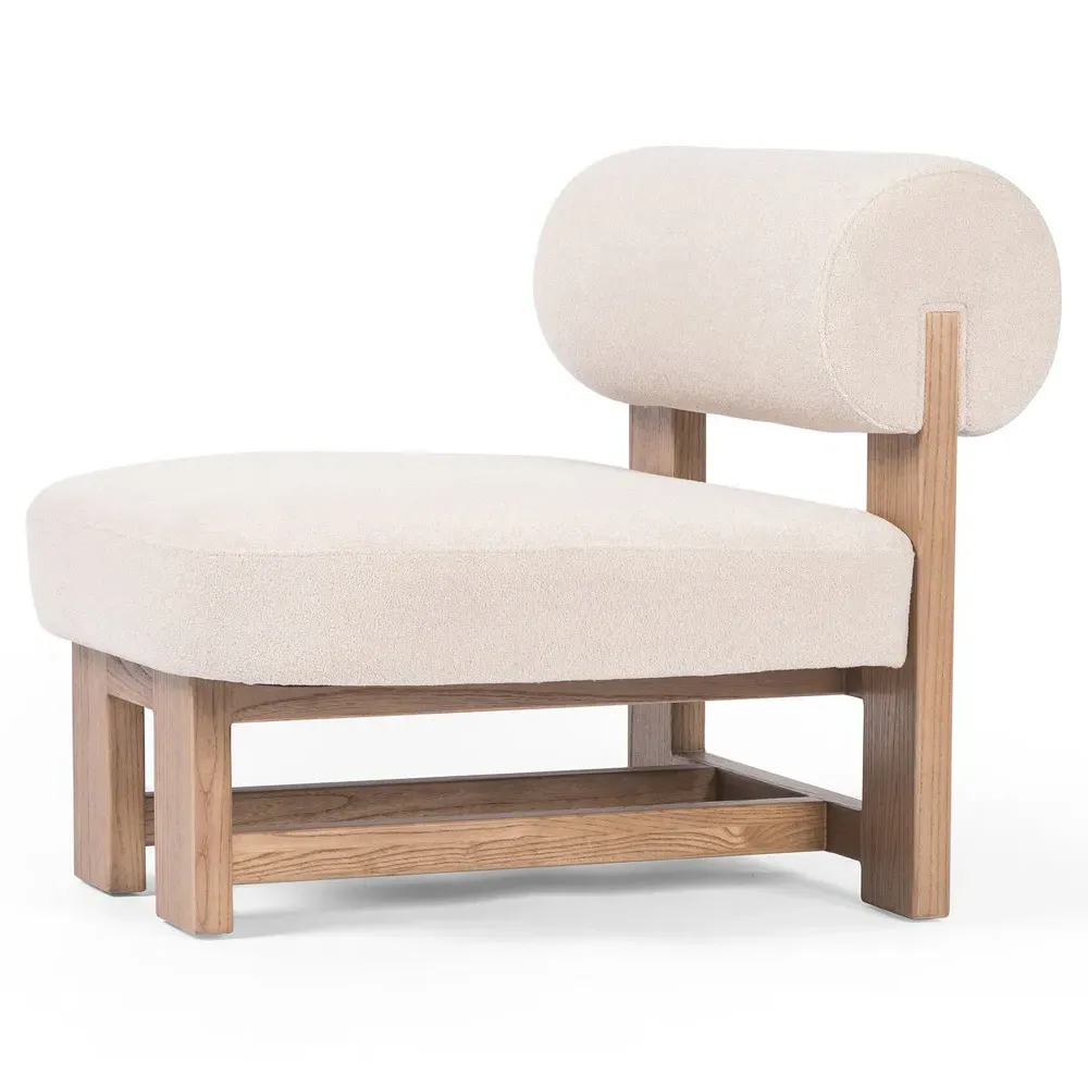 Carlo Occasional Chair - Cream, Ash Wood