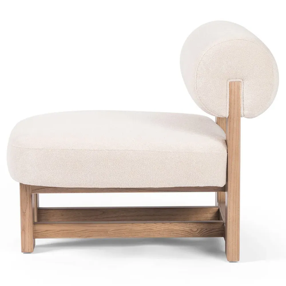 Carlo Occasional Chair - Cream, Ash Wood