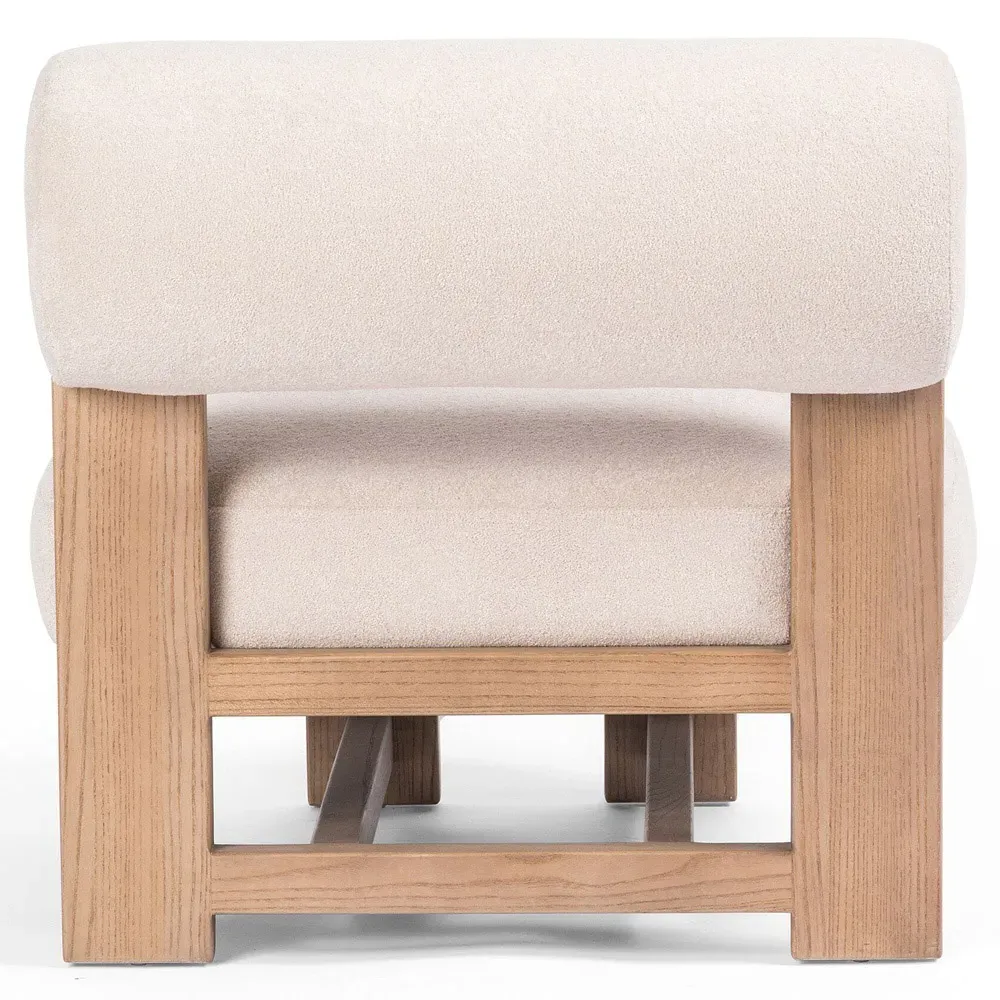 Carlo Occasional Chair - Cream, Ash Wood