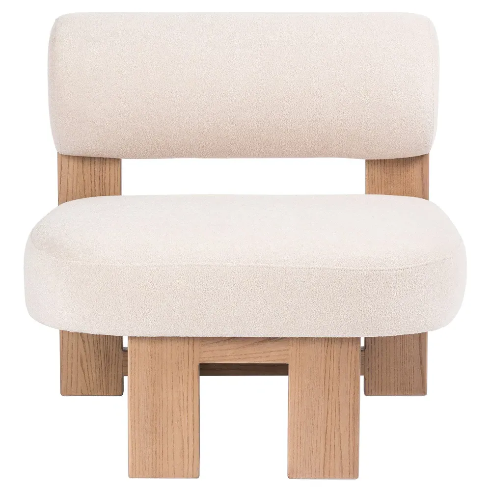 Carlo Occasional Chair - Cream, Ash Wood