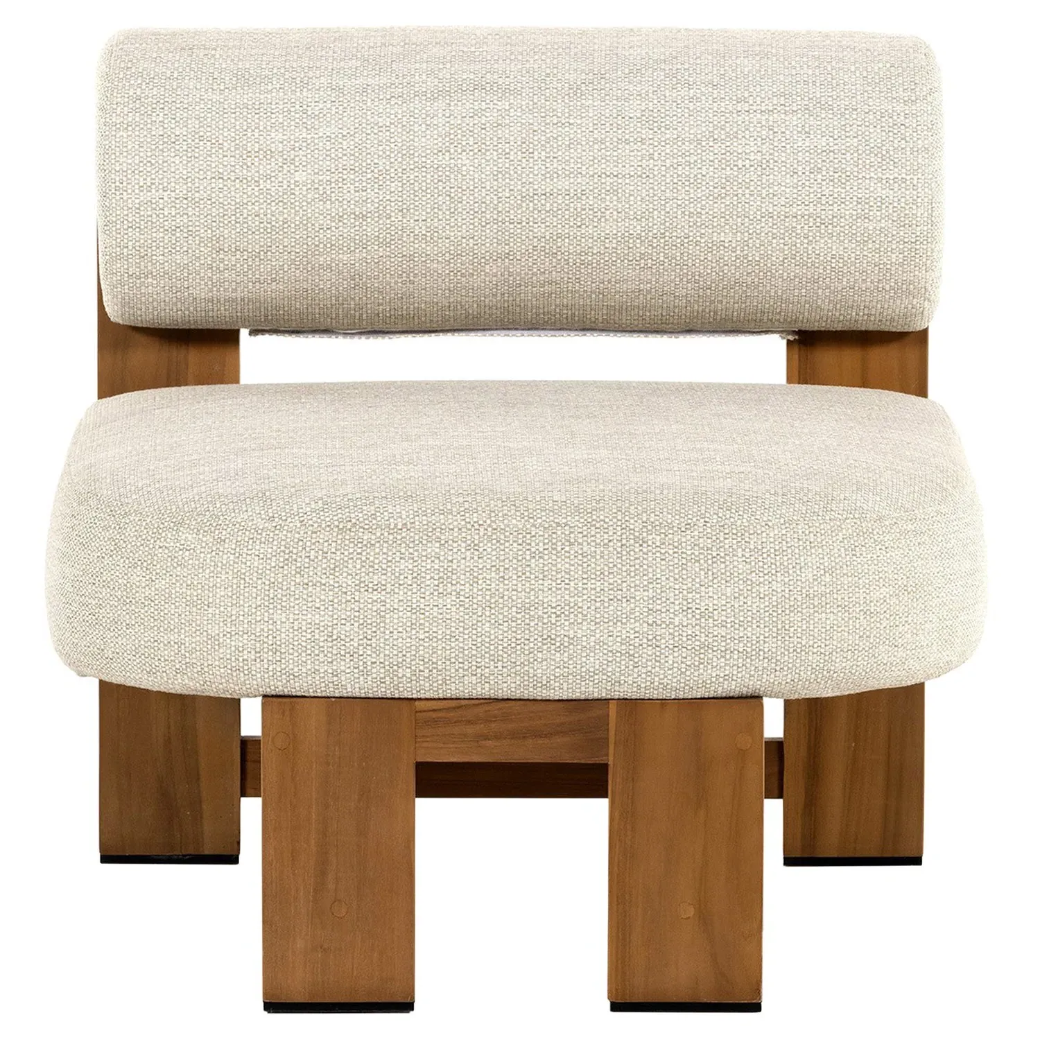 Carlo Outdoor Lounge Chair - Beige, Teak image