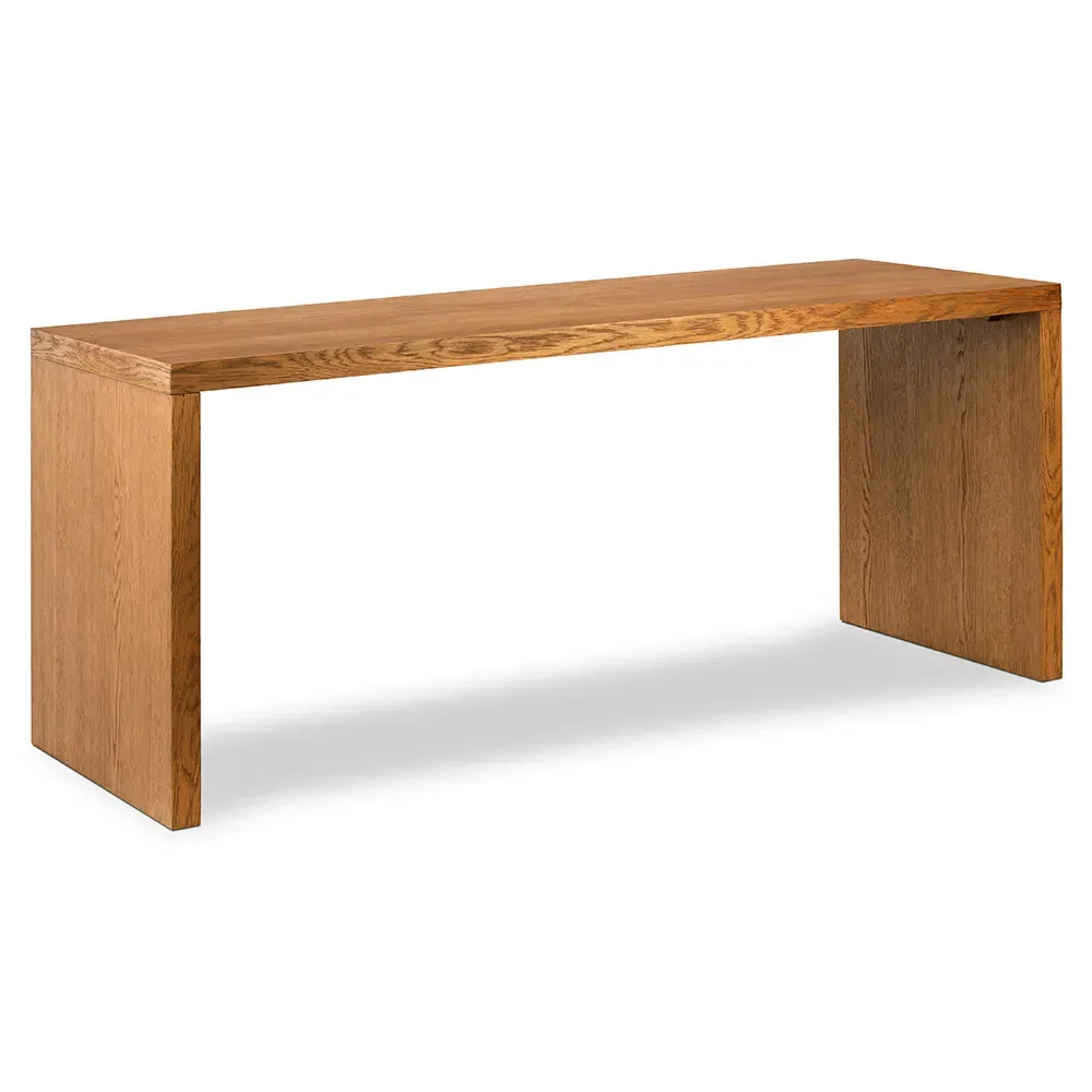 Carlos Desk - Brown, Oak Veneer