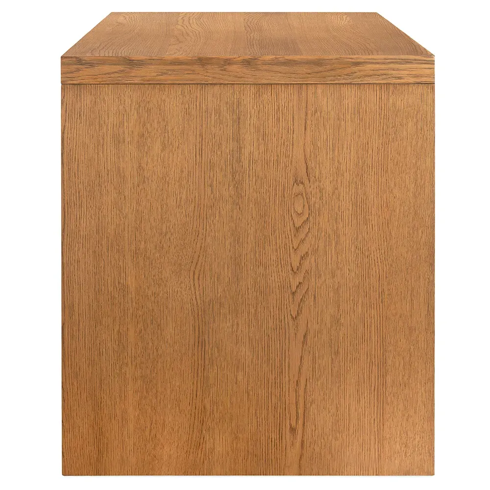 Carlos Desk - Brown, Oak Veneer