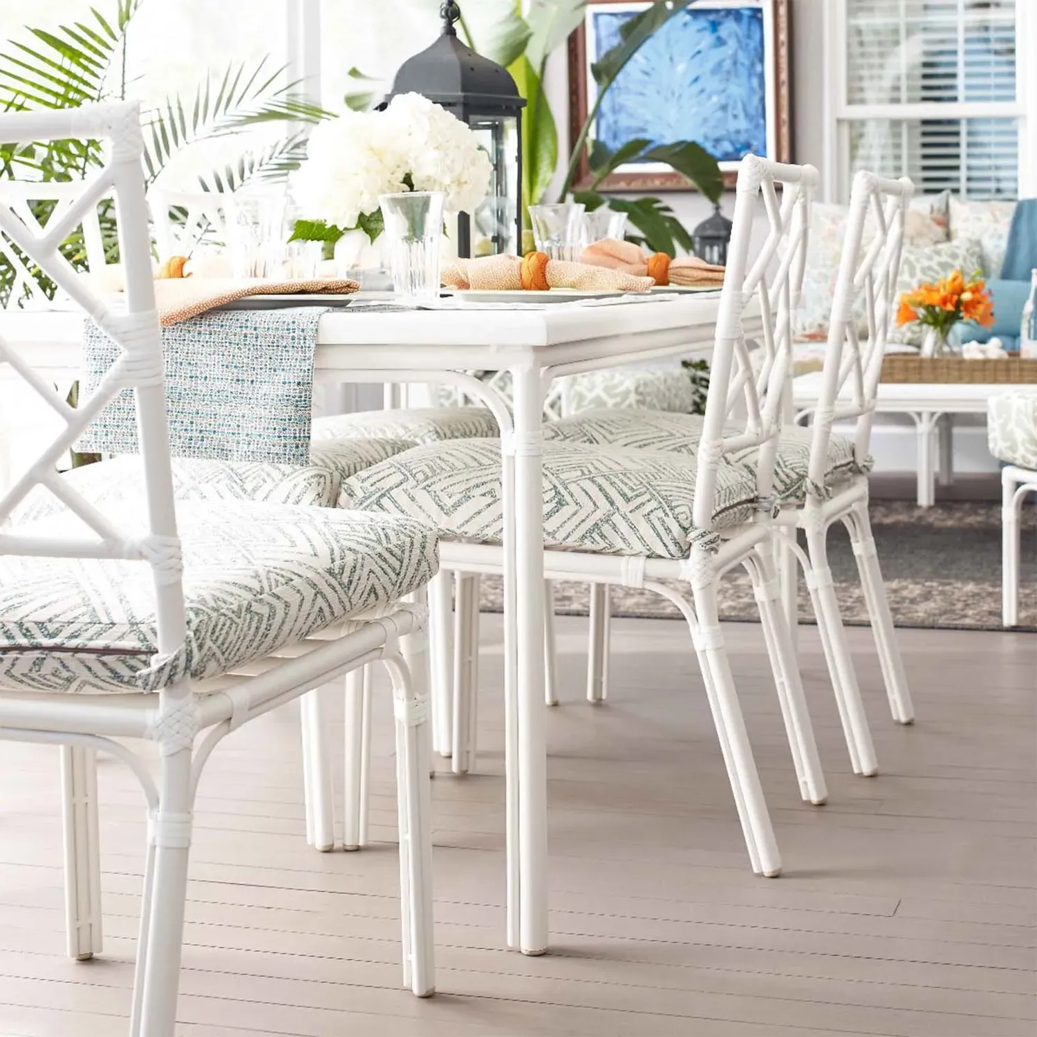 Carlyle Dining Table - White, Aluminum