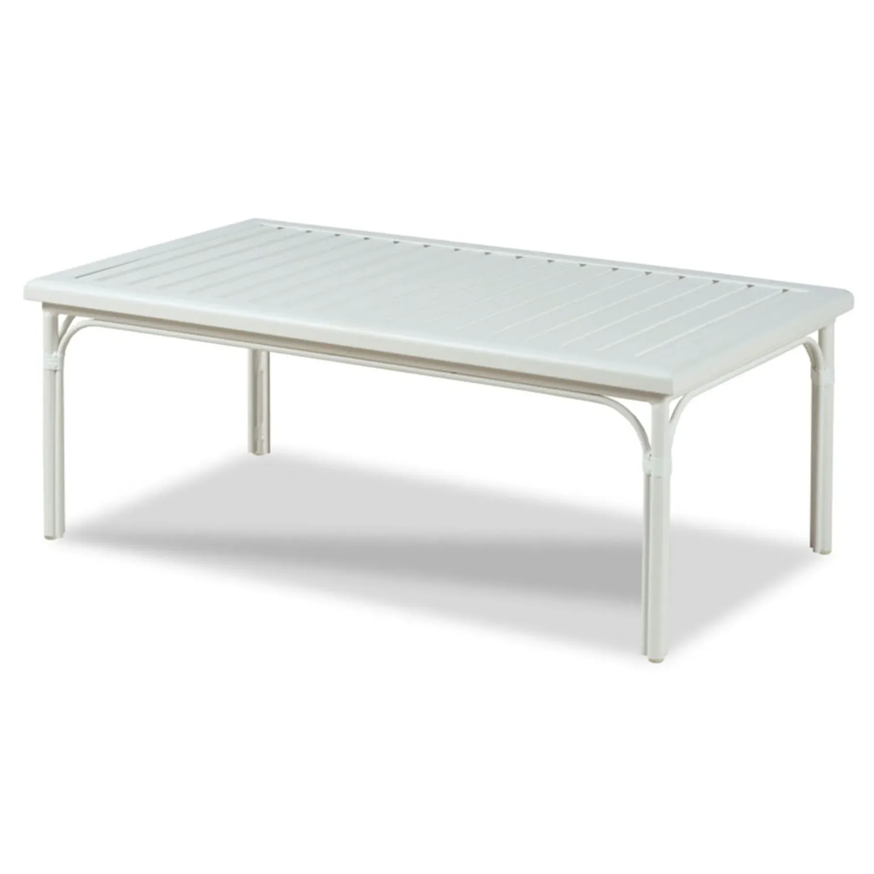 Carlyle Rectangular Coffee Table - White, Aluminum image