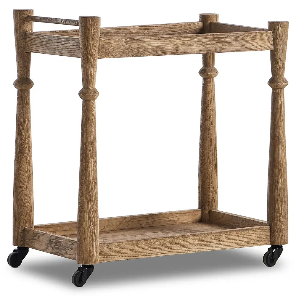 Carmen Bar Cart - Brown, Oak