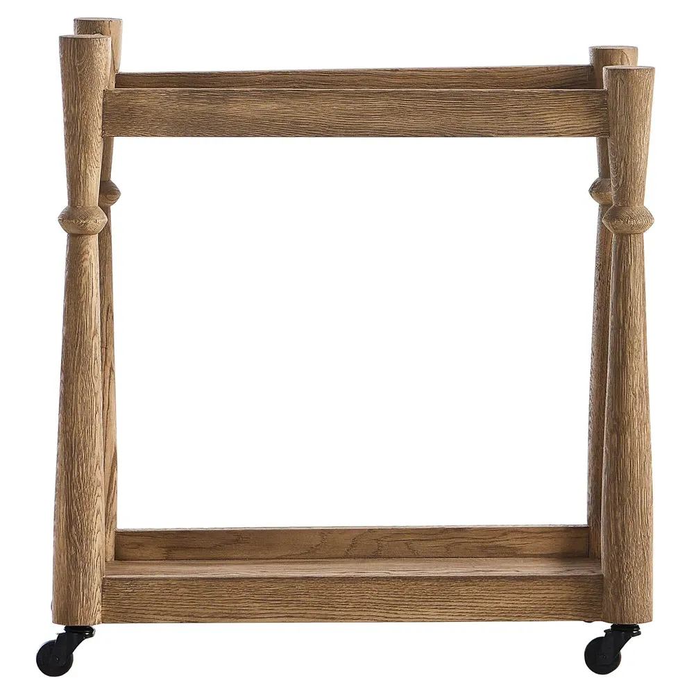 Carmen Bar Cart - Brown, Oak