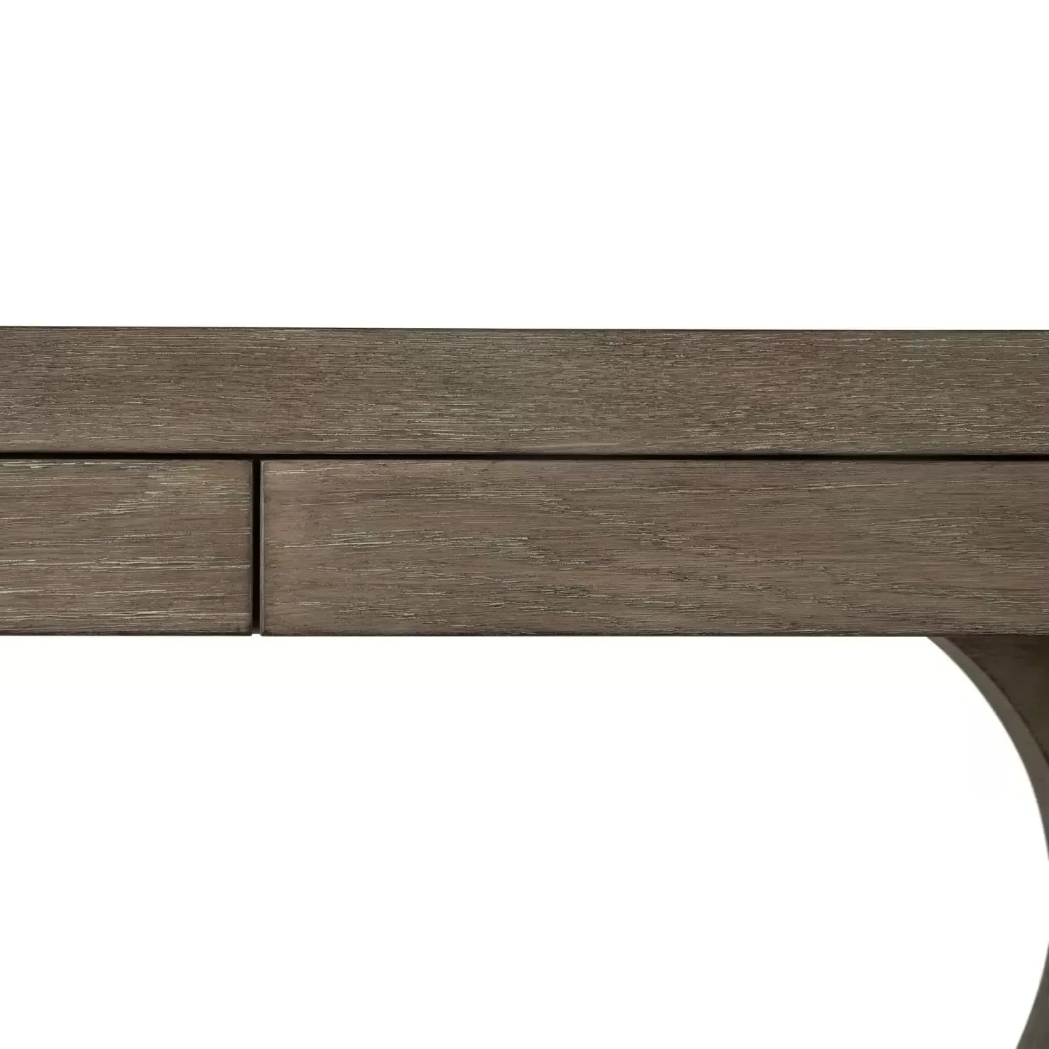 Carmen Oak Wood Desk with Storage - Grey