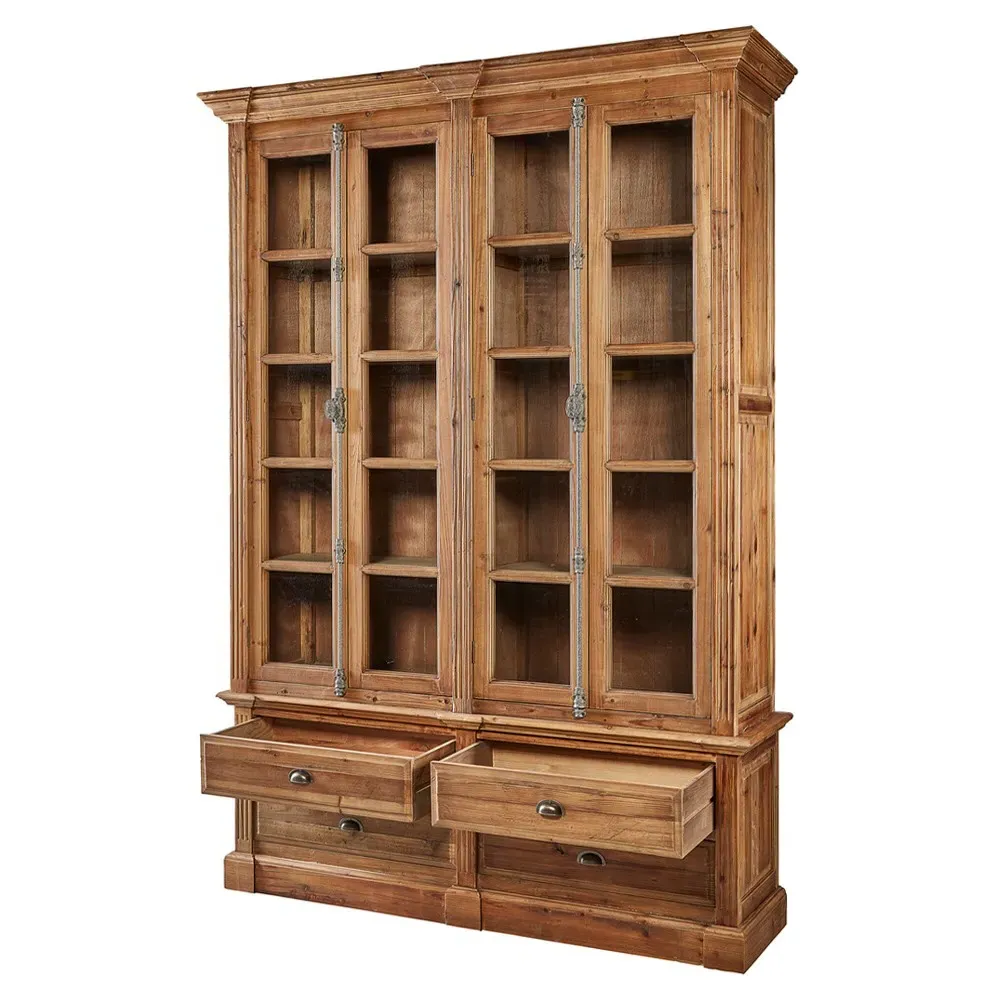 Carmilla Bookcase - Brown, Reclaimed Elm Wood