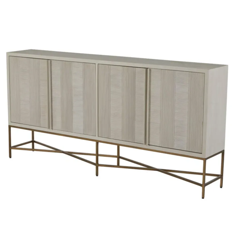 Carol Sideboard - Cerused White, Wood