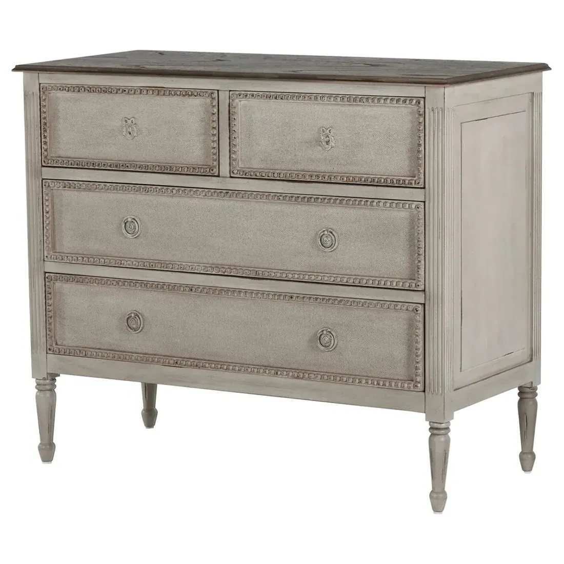 Caroline French Country Dresser - Antique White, Mahogany