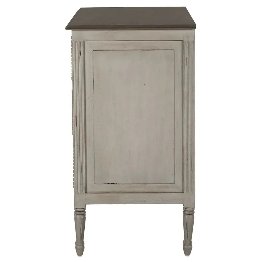 Caroline French Country Dresser - Antique White, Mahogany