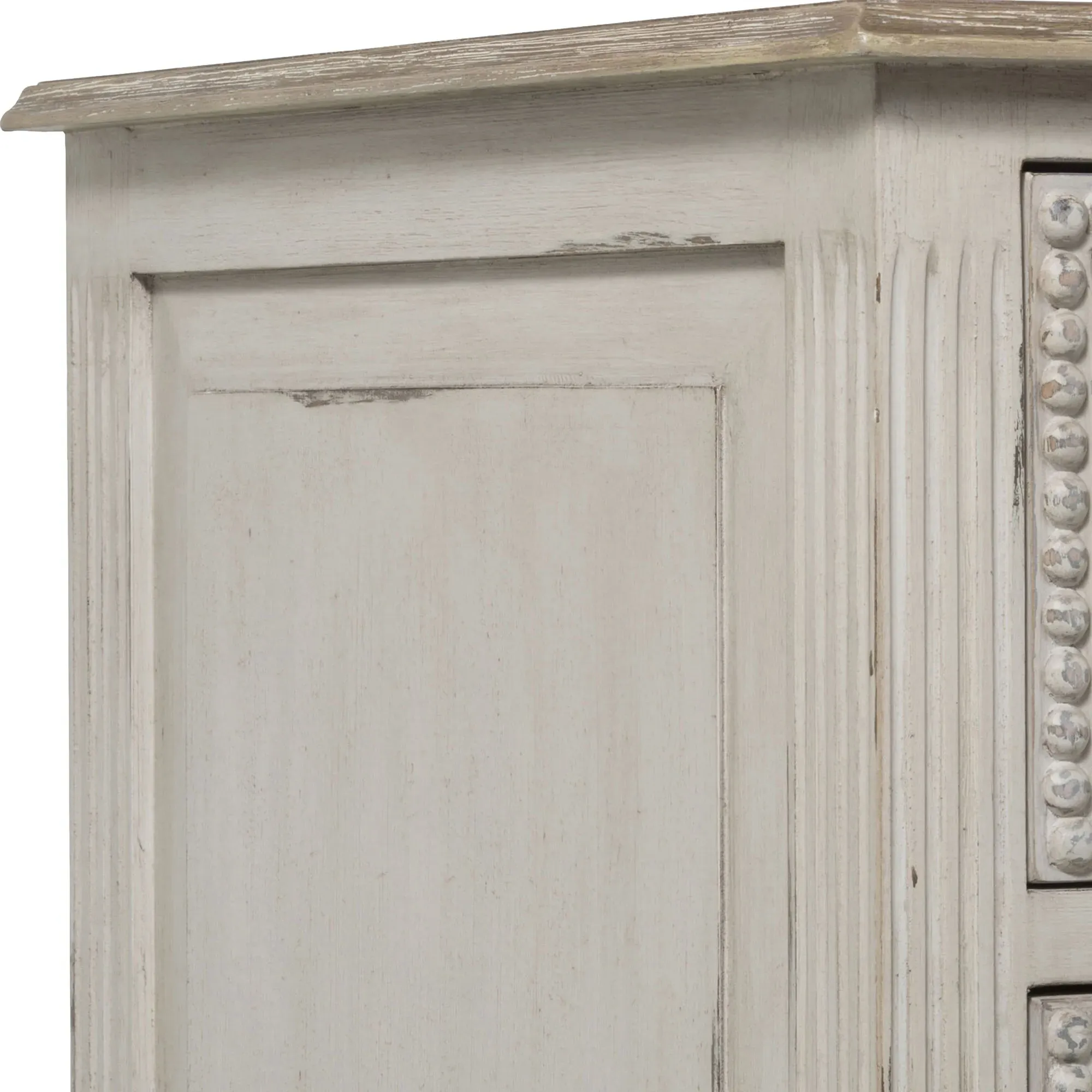 Caroline French Country Dresser - Antique White, Mahogany