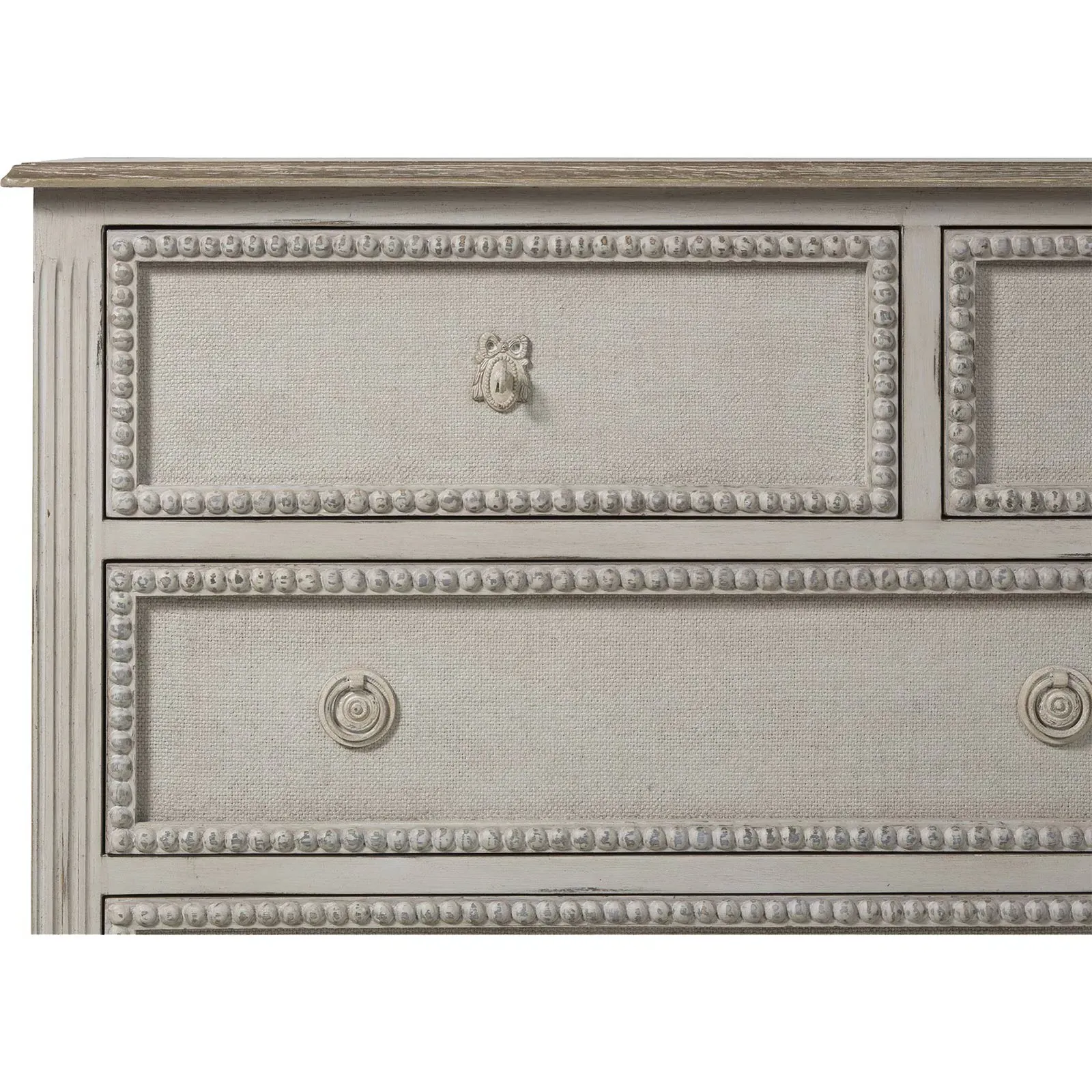 Caroline French Country Dresser - Antique White, Mahogany