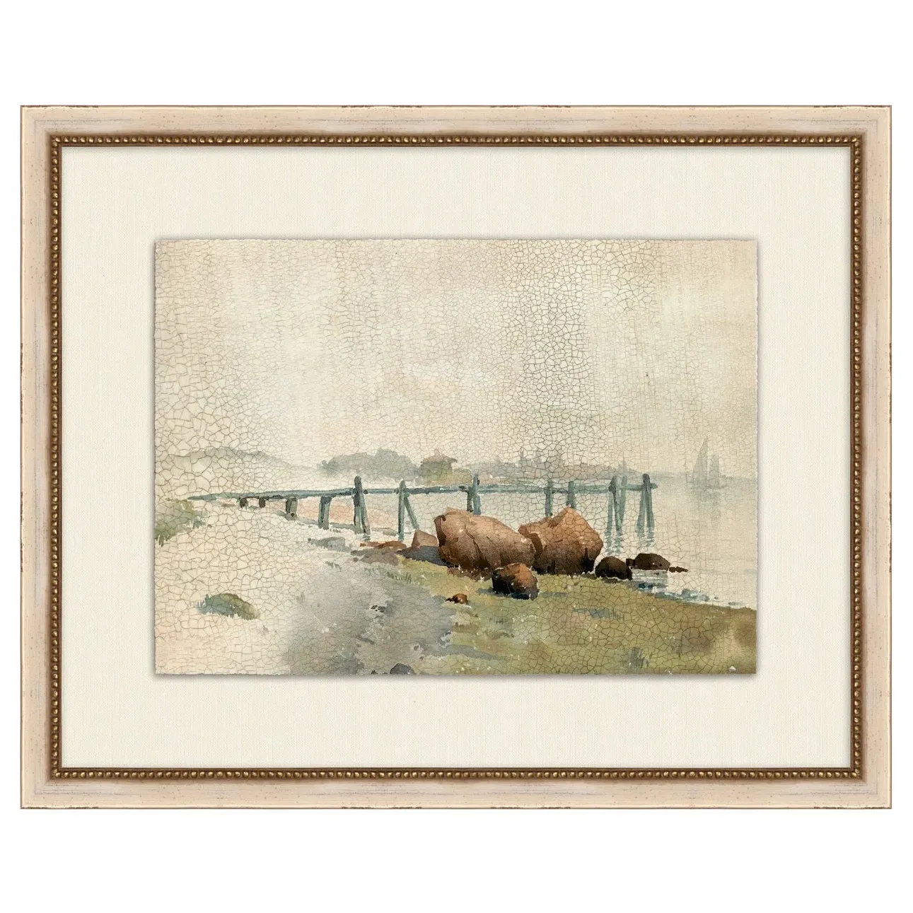 Caroline Landscape Natural Frame Illustration 2 - Beige