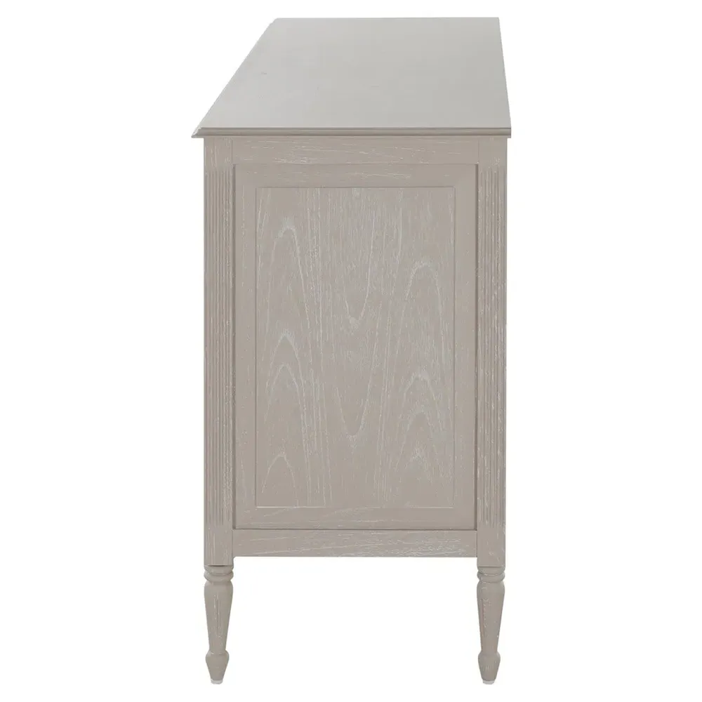 Caroline Oak Double Dresser - Cerused White, Oak