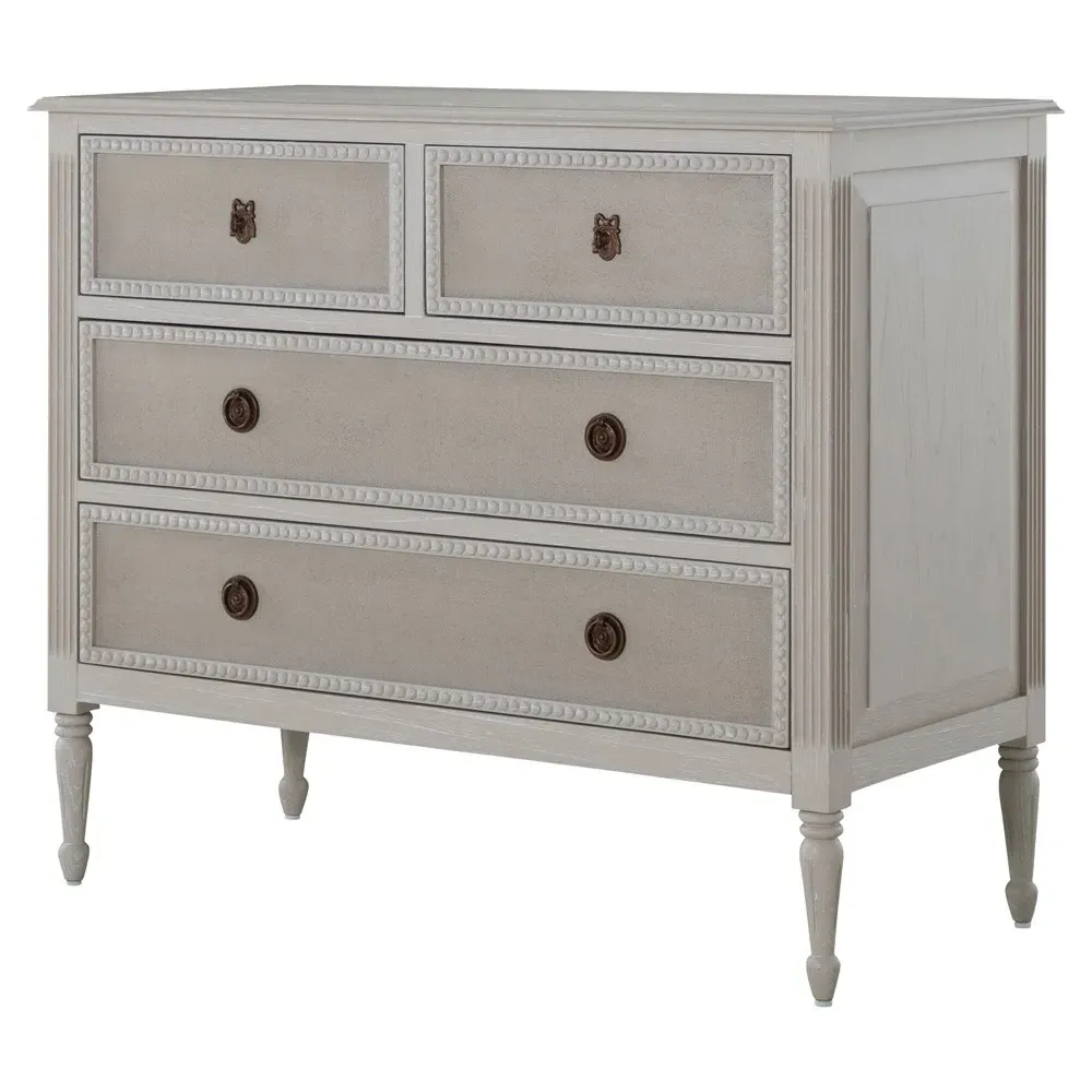 Caroline Oak Dresser - Cerused White, Oak